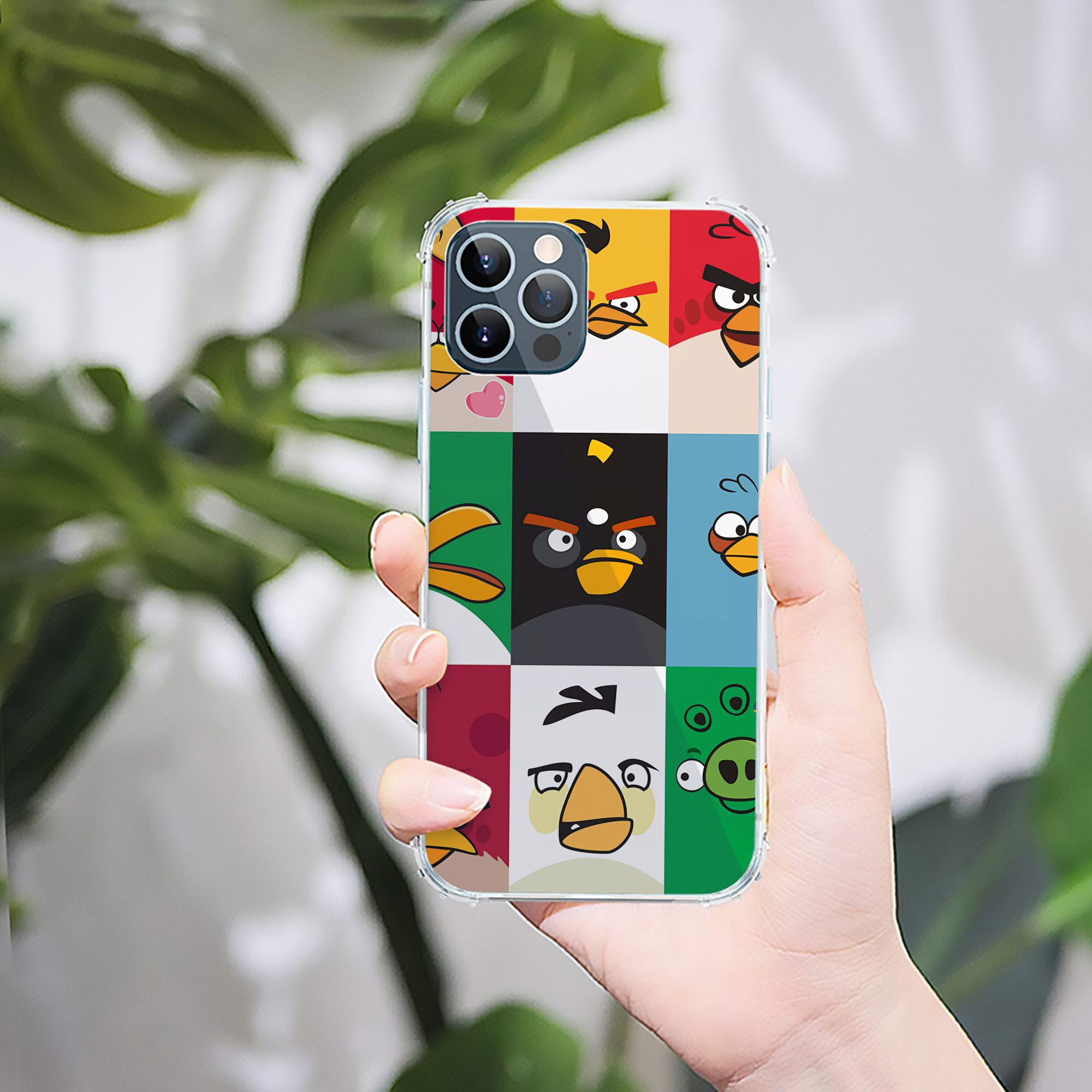 （画像用） Angry Birds アングリーバード 【iPhone 12シリーズ対応】透明スマホケース（クリアソフトケース）